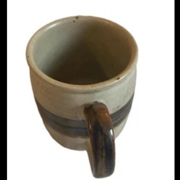 Mid Century OTAGIRI Stoneware HORIZON Pattern HANDLED Coffee Tea MUG 3.5” X 3” - Picture 10 of 16